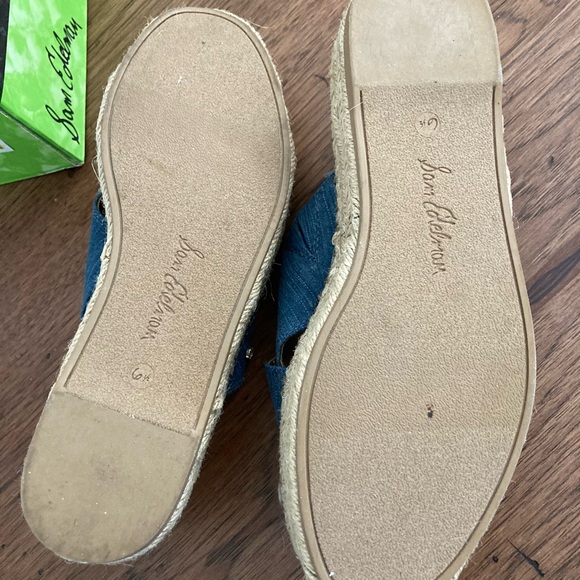 Sam Edelman, denim espadrilles slides.Rare style 6.5 Brand NIB - Picture 6 of 10